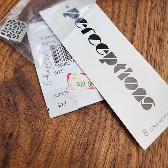 1990s Perceptions Blue Tweed Skirt Suit - Picture 3 of 6